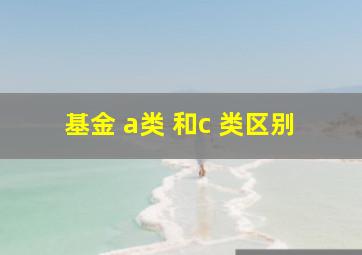 基金 a类 和c 类区别